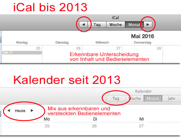 Apple-iCal-Kalender-GUI-Verschlechterung